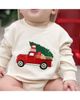 Sweet Wink Sweet Wink Boys' Christmas Truck Patch Long Sleeve Romper - 3