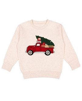 Sweet Wink Sweet Wink Boy's Christmas Truck Patch Sweatshirt