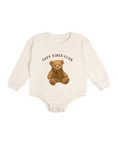 Sweet Wink Sweet Wink Boys' Cozy Teddy Long Sleeve Romper