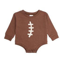 Sweet Wink Sweet Wink Boys' Football Lace Patch Long Sleeve Romper