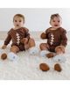 Sweet Wink Sweet Wink Boys' Football Lace Patch Long Sleeve Romper - 4