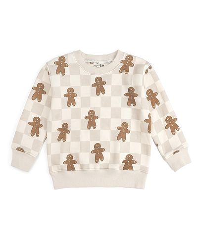 Sweet Wink Sweet Wink Boys' Gingerbread Christmas Checkered Sweatshirt