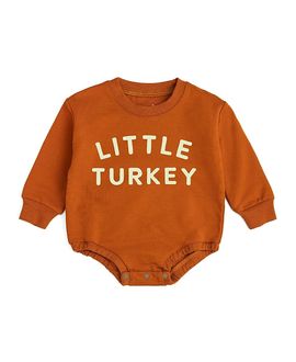 Sweet Wink Sweet Wink Boys' Little Turkey Thanksgiving Long Sleeve Romper