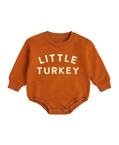 Sweet Wink Sweet Wink Boys' Little Turkey Thanksgiving Long Sleeve Romper