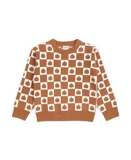 Sweet Wink Sweet Wink Boys' Pumpkin Checkers Sweater