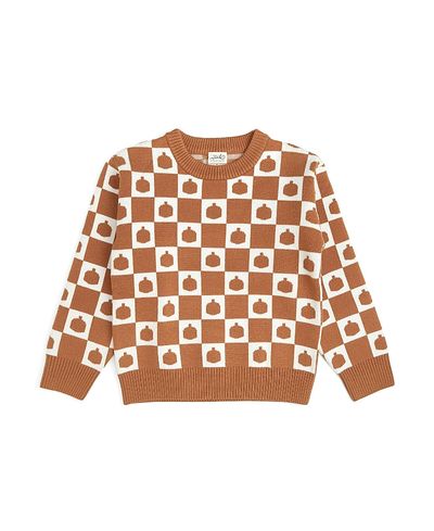 Sweet Wink Sweet Wink Boys' Pumpkin Checkers Sweater