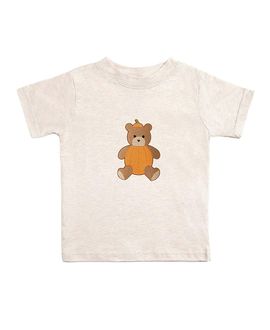 Sweet Wink Sweet Wink Boys' Pumpkin Teddy Bear Patch Short Sleeve T-Shirt