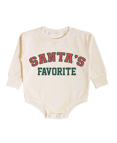 Sweet Wink Sweet Wink Boy's Santa's Favorite Christmas Long Sleeve Romper