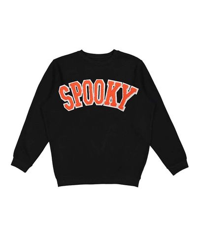 Sweet Wink Sweet Wink Boys' Spooky Orange Patch Halloween Sweatshirt