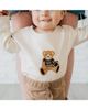 Sweet Wink Sweet Wink Boys' Teddy Bear Patch Long Sleeve Romper - 3