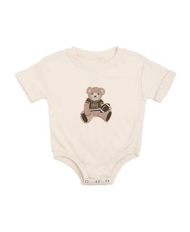 Sweet Wink Sweet Wink Boys' Teddy Bear Patch Short Sleeve Romper