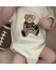 Sweet Wink Sweet Wink Boys' Teddy Bear Patch Short Sleeve Romper - 3