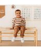 Sweet Wink Sweet Wink Boys' Teddy Bear Patch Striped Sweatshirt - 4