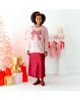Sweet Wink Sweet Wink Candy Cane Sequin Bow Patch Christmas Women's Sweater - 2