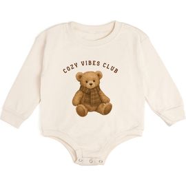 Sweet Wink Sweet Wink Cozy Teddy Long Sleeve Romper