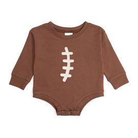 Sweet Wink Sweet Wink Football Lace Patch Long Sleeve Romper