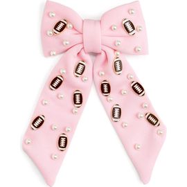 Sweet Wink Sweet Wink Football Pearl Bow Clip