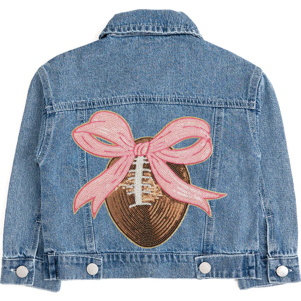 Sweet Wink Sweet Wink Football Sequin Patch Denim Jacket 