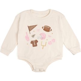 Sweet Wink Sweet Wink Game Day Icon Long Sleeve Romper