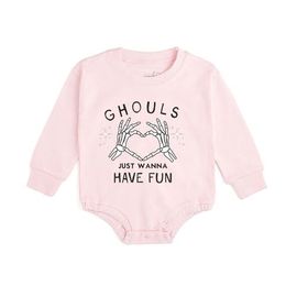 Sweet Wink Sweet Wink Ghouls Just Wanna Have Fun Halloween Long Sleeve Romper