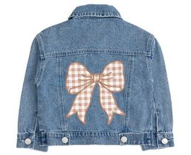 Sweet Wink Sweet Wink Gingham Bow Patch Denim Jacket 