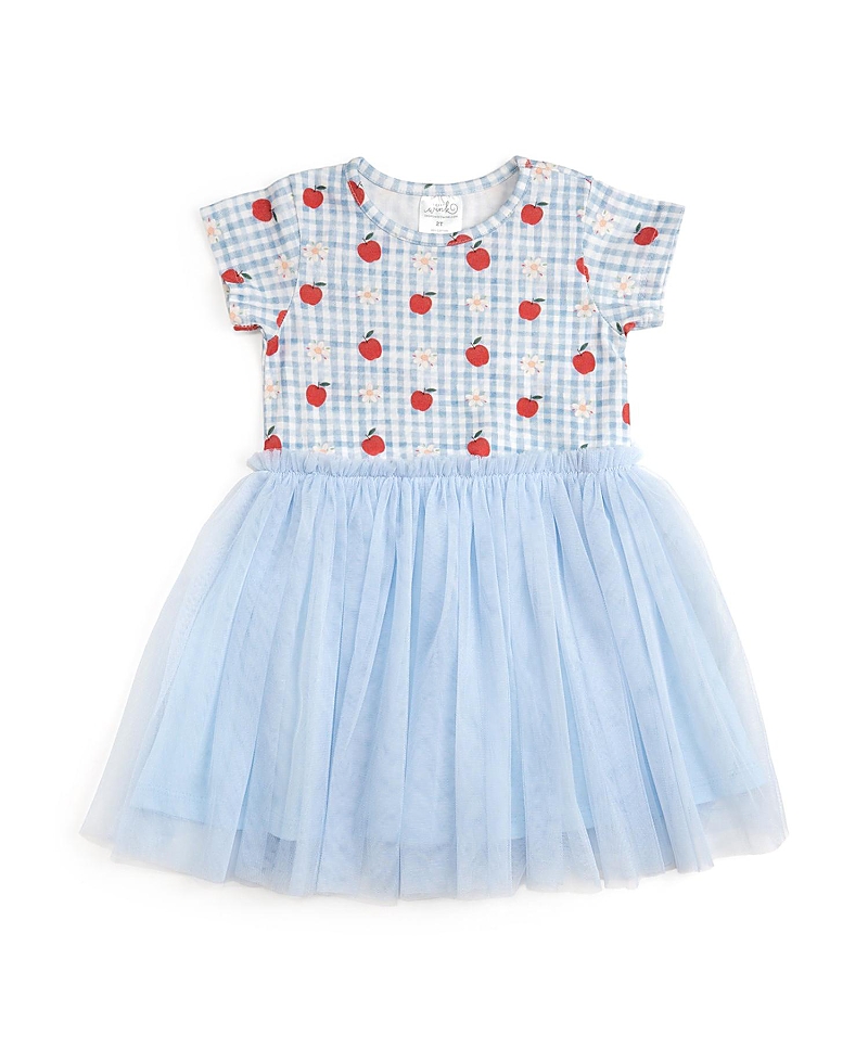 Sweet Wink Sweet Wink Girls' Apple Gingham Short Sleeve Tutu Dress