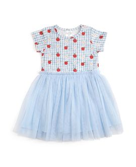Sweet Wink Sweet Wink Girls' Apple Gingham Short Sleeve Tutu Dress