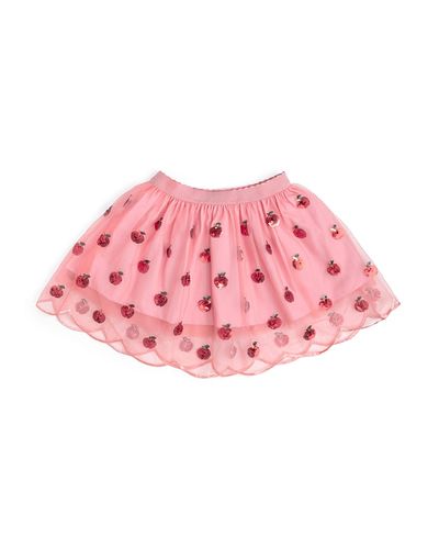 Sweet Wink Sweet Wink Girls' Apple Sequin Scalloped Tutu Skirt
