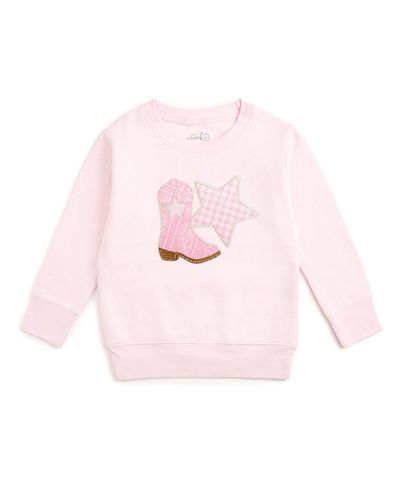 Sweet Wink Sweet Wink Girls' Bandana Cowgirl Patch Western Sweatshirt