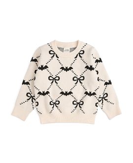 Sweet Wink Sweet Wink Girls' Bat Trellis Halloween Sweater
