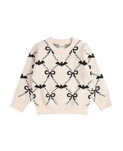 Sweet Wink Sweet Wink Girls' Bat Trellis Halloween Sweater
