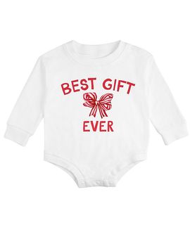 Sweet Wink Sweet Wink Girls' Best Gift Ever Christmas Long Sleeve Romper