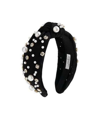 Sweet Wink Sweet Wink Girls' Black Pearl Gemstone Headband