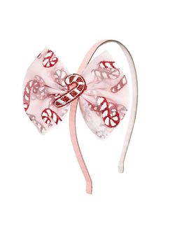 Sweet Wink Sweet Wink Girls' Candy Cane Confetti Christmas Tulle Bow Headband