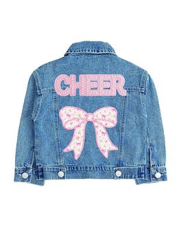 Sweet Wink Sweet Wink Girls' Cheer Bow Patch Denim Jacket