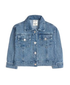 Sweet Wink Sweet Wink Girls' Cherry Sequin Patch Denim Jacket