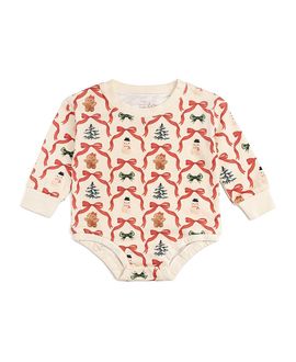 Sweet Wink Sweet Wink Girls' Christmas Cutie Long Sleeve Romper
