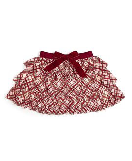 Sweet Wink Sweet Wink Girls' Christmas Plaid Bow Tiered Tutu Skirt