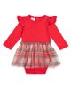 Sweet Wink Sweet Wink Girls' Christmas Plaid Long Sleeve Tutu Bodysuit - 1