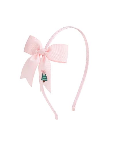 Sweet Wink Sweet Wink Girls' Christmas Tree Embroidered Bow Headband