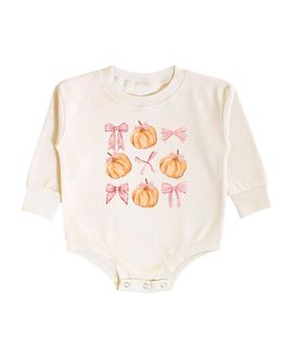 Sweet Wink Sweet Wink Girls' Coquette Pumpkin Long Sleeve Romper