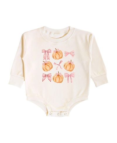 Sweet Wink Sweet Wink Girls' Coquette Pumpkin Long Sleeve Romper