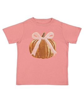 Sweet Wink Sweet Wink Girls' Coquette Pumpkin Sequin Patch Short Sleeve T-Shirt