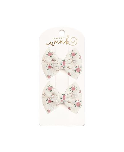 Sweet Wink Sweet Wink Girls' Coquette Rose Tulle Bow Clip Set