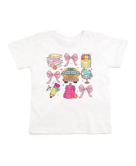 Sweet Wink Sweet Wink Girls' Coquette School Doodle Short Sleeve T-Shirt