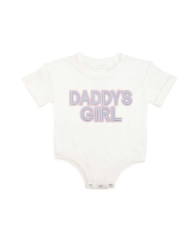 Sweet Wink Sweet Wink Girls' Daddy's Girl Patch Short Sleeve Romper