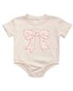 Sweet Wink Sweet Wink Girls' Ditsy Floral Bow Patch Short Sleeve Romper - 1