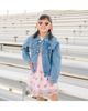 Sweet Wink Sweet Wink Girls' Football Sequin Patch Denim Jacket - 5