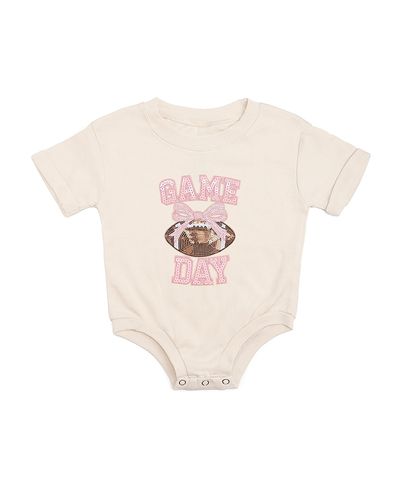 Sweet Wink Sweet Wink Girls' Game Day Sequin Patch Short Sleeve Romper