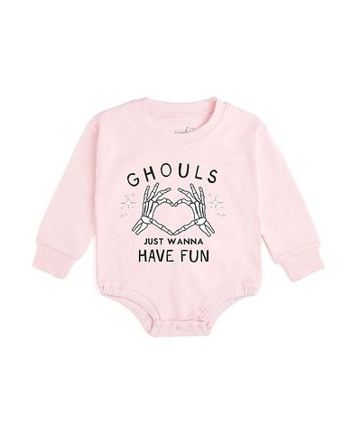 Sweet Wink Sweet Wink Girls' Ghouls Just Wanna Have Fun Halloween Long Sleeve Romper
